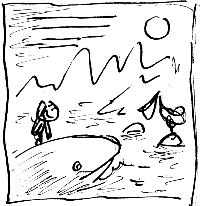 Bobo Pelican Whale Sketch