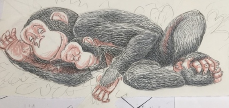 Mummy Bobo asleep sketch Mummy Bobo asleep sketch