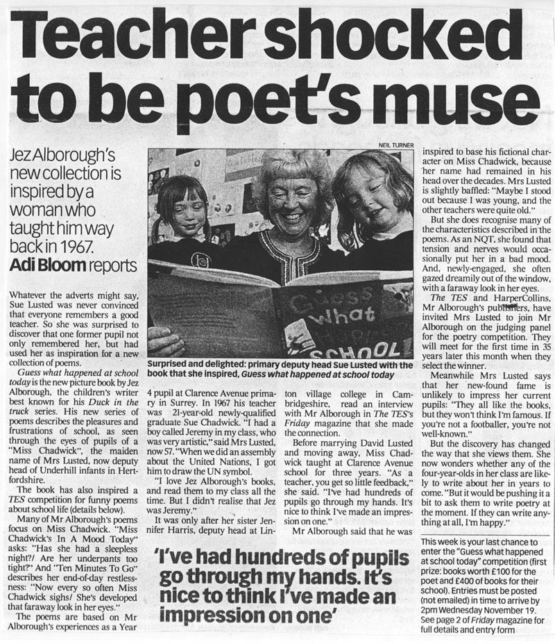 Miss Chadwick Article